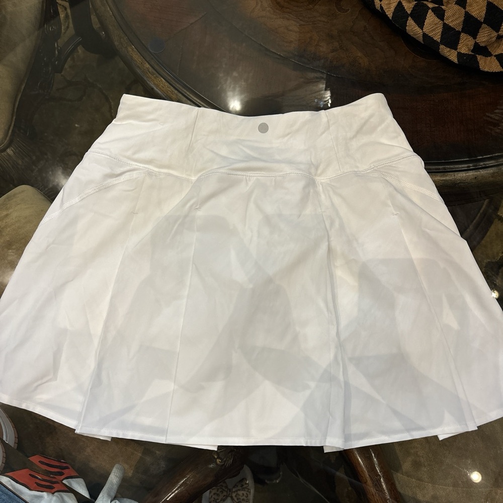 White tennis skirt